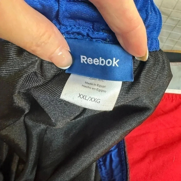 Reebok Black Blue Mesh Shorts, Men's Gym Short, Two Tone Active Training Xxl - Picture 3 of 3